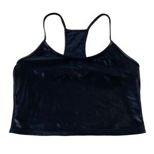 Koral Leah Infinity Sports Bra Sz S Black Coated Athletic Gym Running Racerback